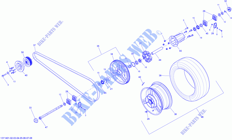 TREN TRASERO para Can-Am SPYDER RS-S SE5 2014