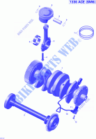 Cigüeñal, pistones y eje de equilibrio para Can-Am SPYDER RT-S SM6 2014