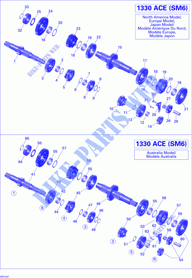 Caja de cambios para Can-Am SPYDER RT-S SM6 2014