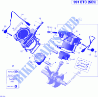 Cilindro y pistón para Can-Am SPYDER ST-S SE5 2014