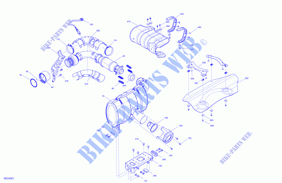 Motor   Escape para Can-Am MAVERICK MAX TURBO DS 2021
