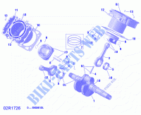 Cigüeñal, pistón y cilindro para Can-Am TRAXTER HD8 T 2020
