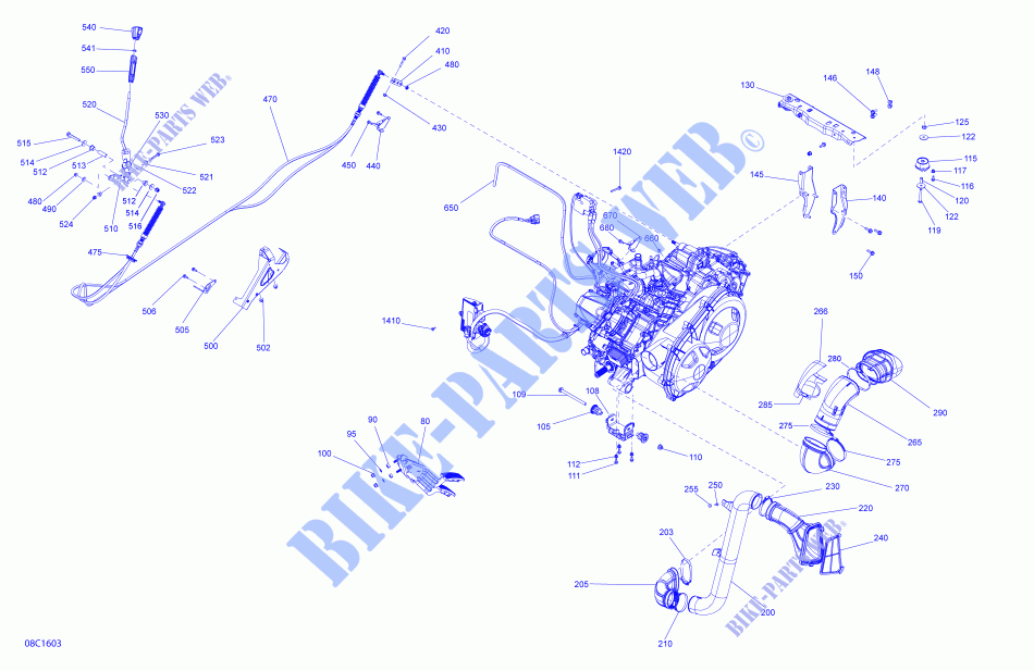 Soporte de SOPORTE MOTOR para Can-Am TRAXTER HD08 2016