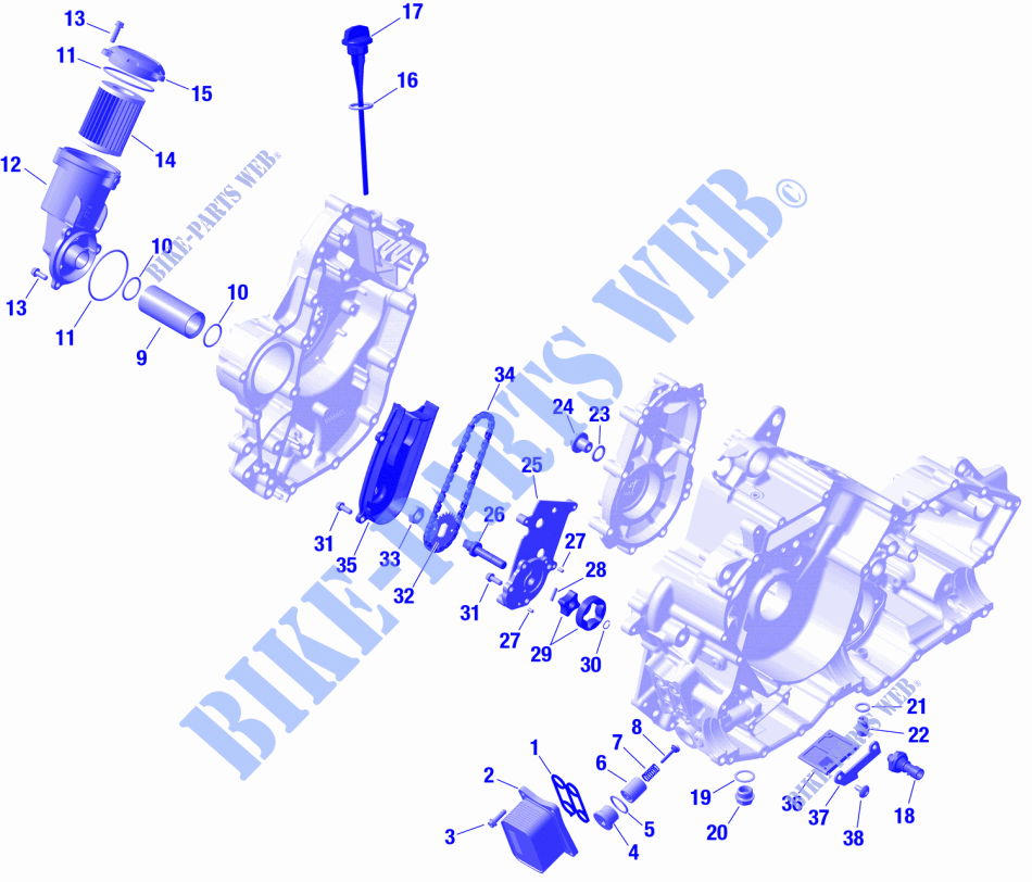 01  ROTAX   Engine Lubrication para Can-Am Maverick Trail 700 BASE 2024