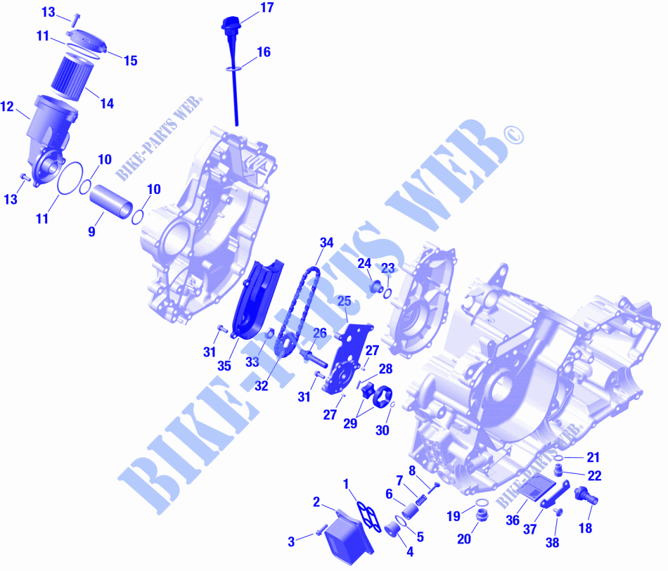 01  ROTAX   Engine Lubrication para Can-Am Traxter BASE HD7 2024