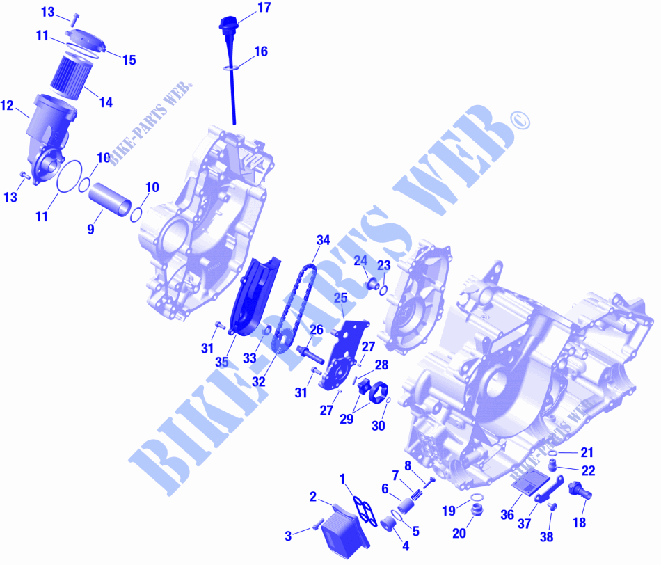 01  ROTAX   Engine Lubrication para Can-Am Traxter XU HD7 2024