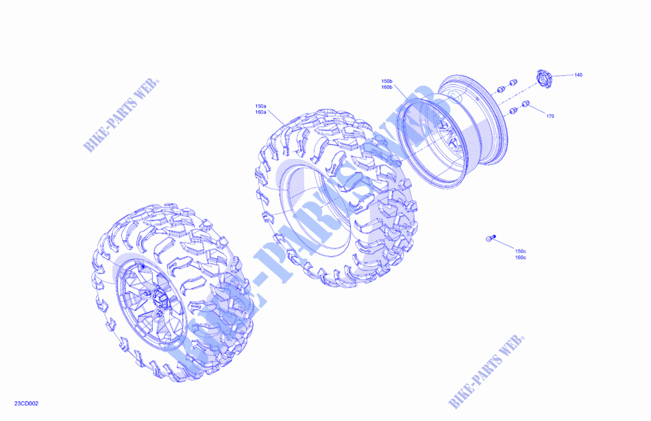 04  Drive   Rear Wheels para Can-Am Traxter XU HD9 2024