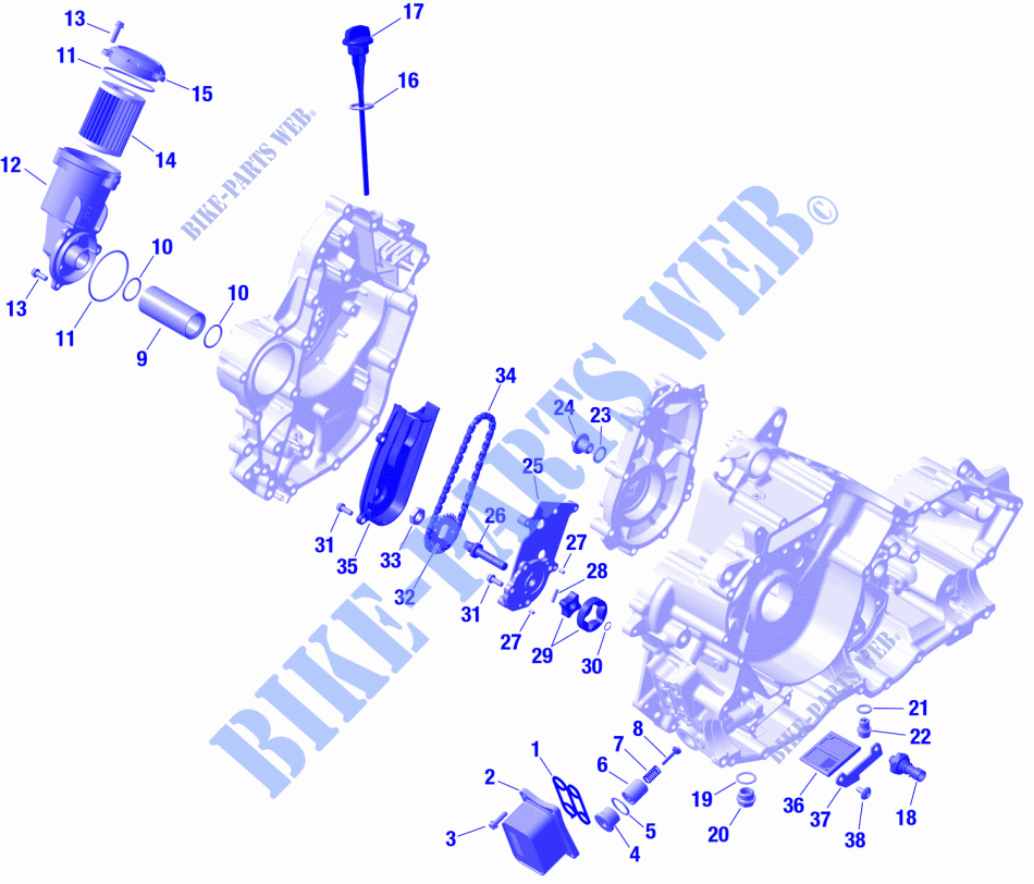 01  ROTAX   Engine Lubrication para Can-Am Maverick Trail DPS 700 2023